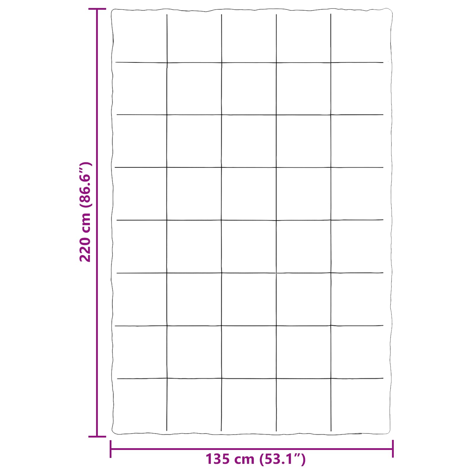 Winterbettdecke Gepolstert Anthrazit 240 x 260 cm Mikrofaser