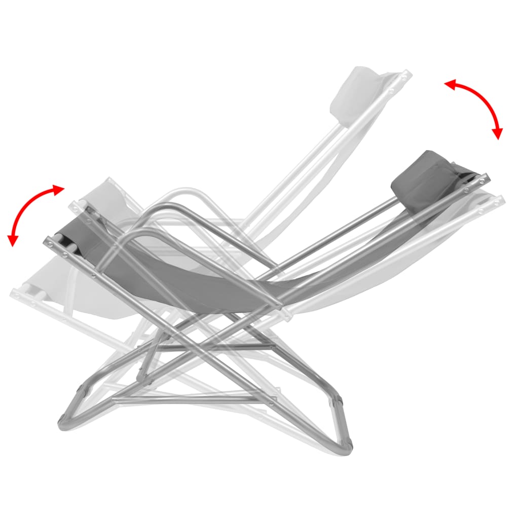 Schaukelstühle 2 Stk. Stahl Grün