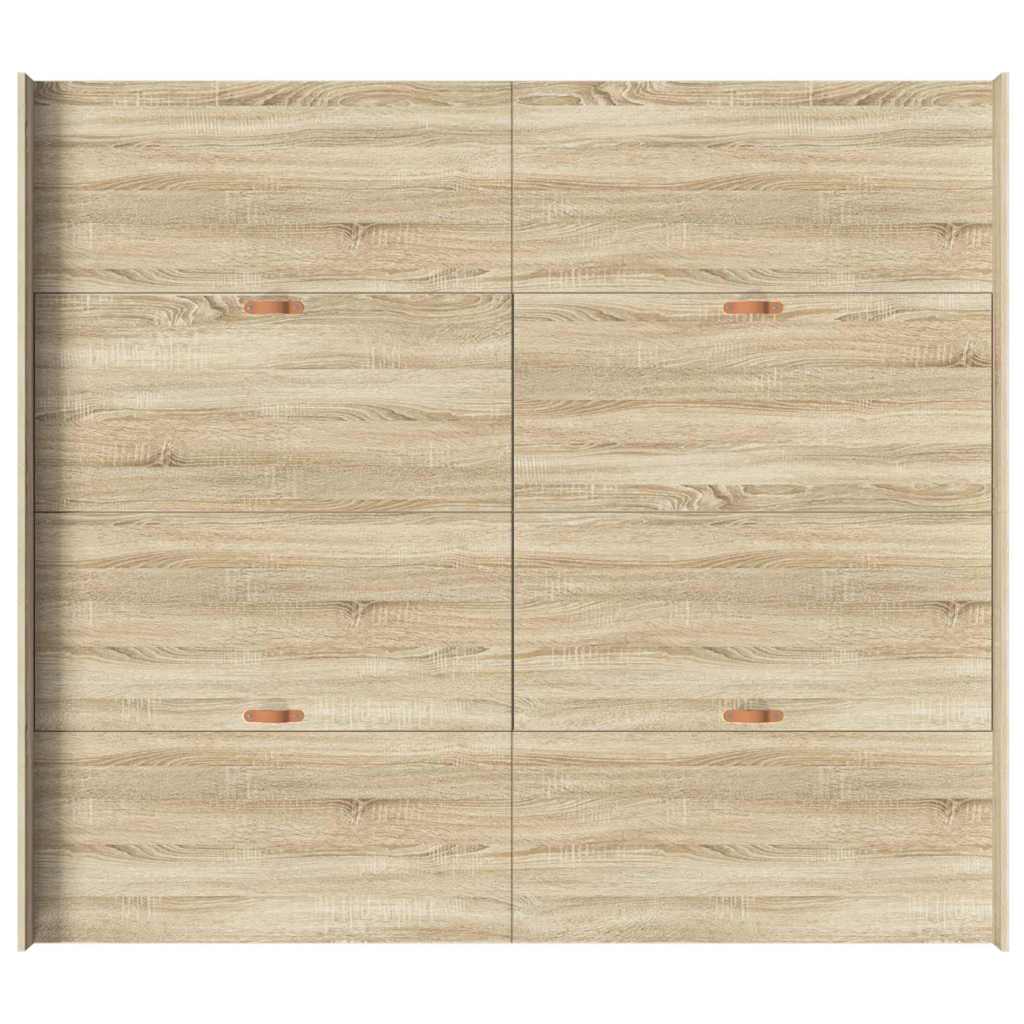 Aufbewahrungsbettgestell Weiß 200 x 200 cm Holzwerkstoff