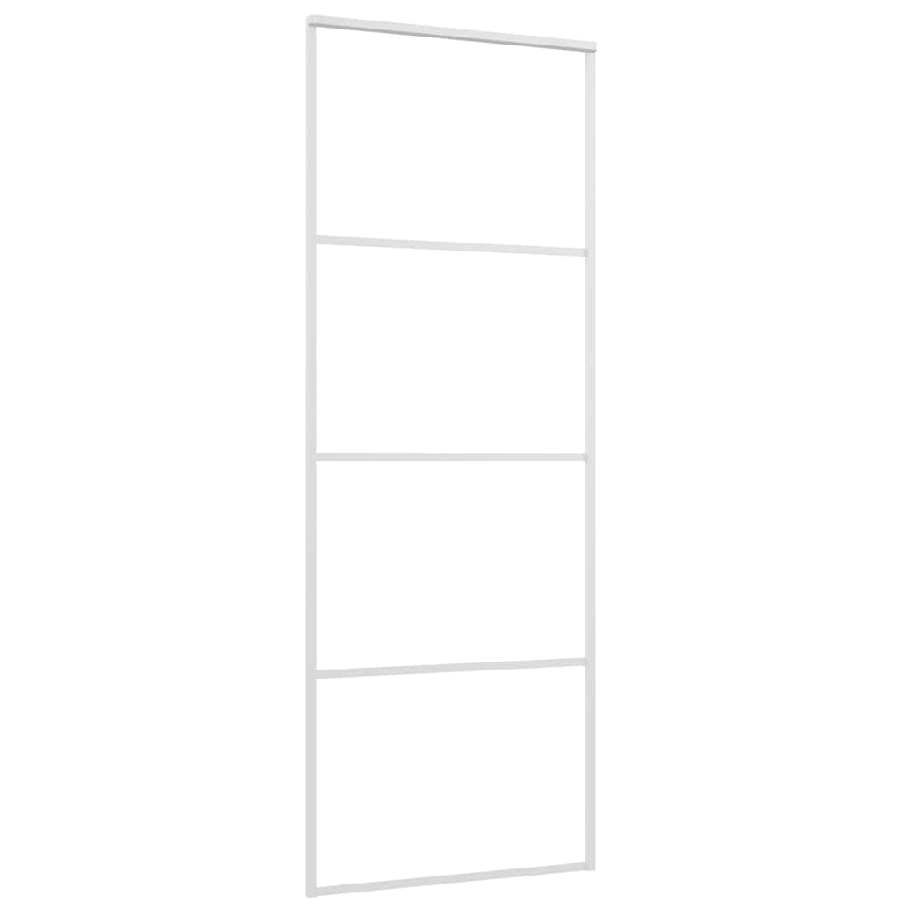 Schiebetür Aluminium und ESG Glas 90x205 cm Schwarz