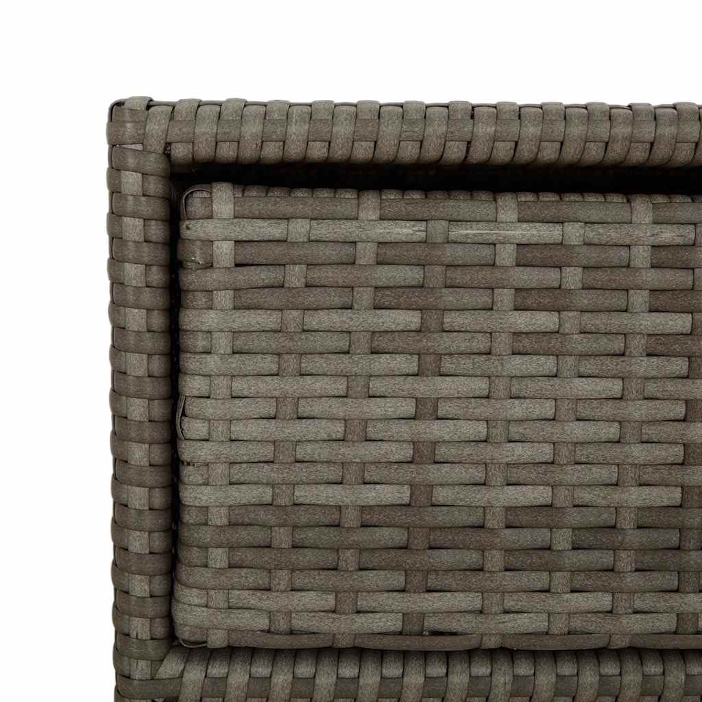 Gartenschrank Schwarz 55x59x80 cm Poly Rattan