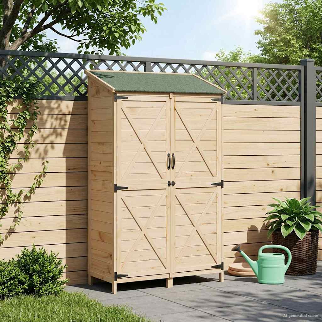 Gartenschuppen Natur 59,5 x 56 x 113,5 cm Massivholz aus Fichte