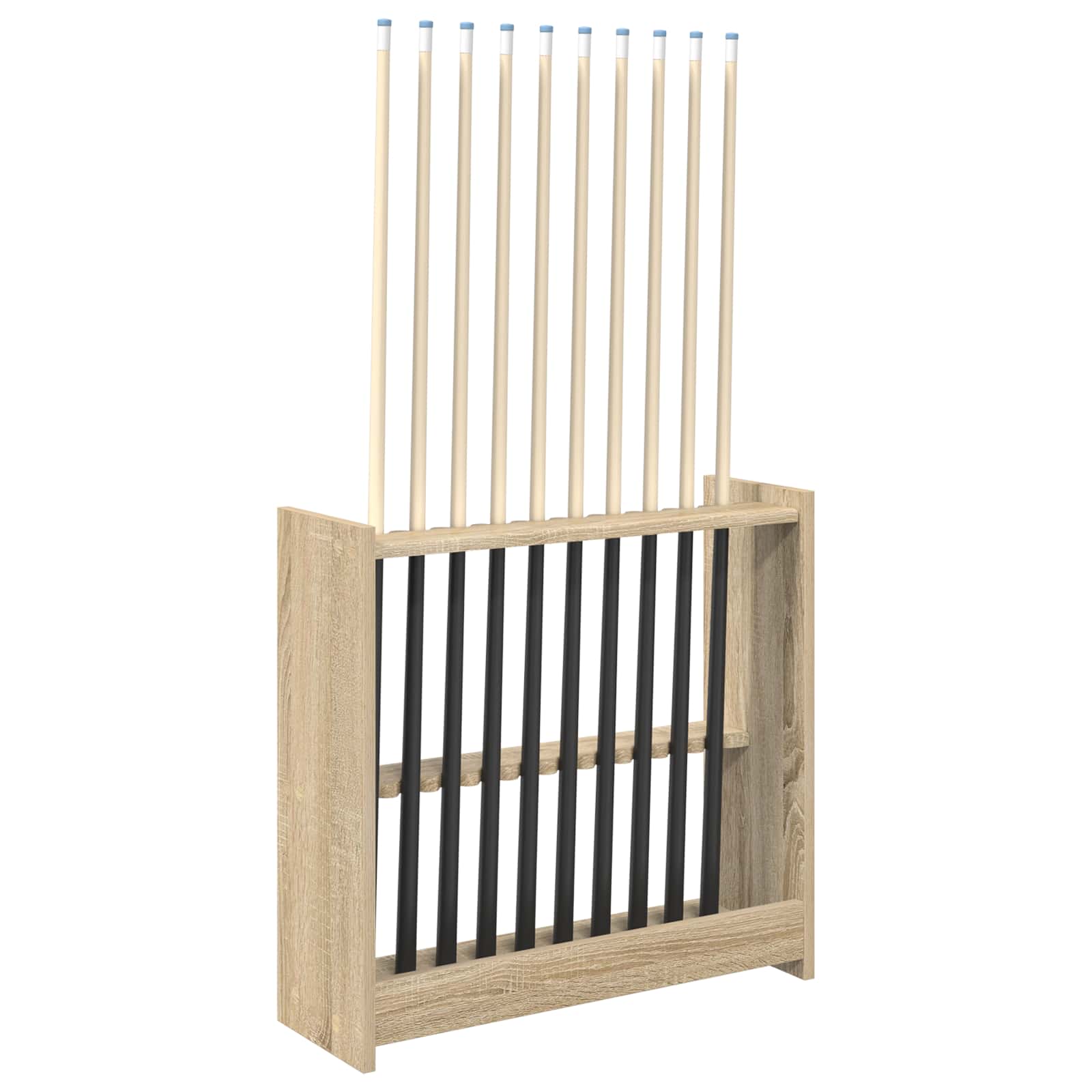 Billardqueue-Ständer Holzwerkstoff 60 x 20 x 57 cm Weiß