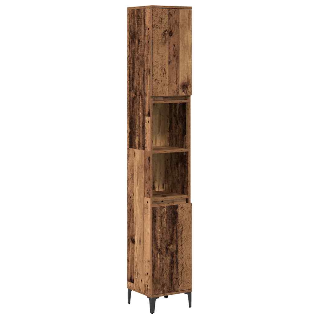 3-tlg. Badmöbel-Set Räuchereiche Holzwerkstoff