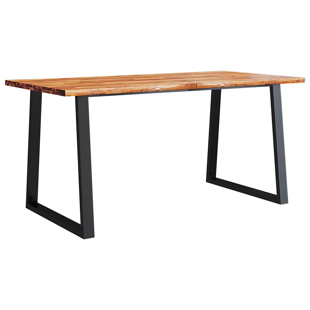 Esstisch Baumkante 140x80x75 cm Massivholz Akazie