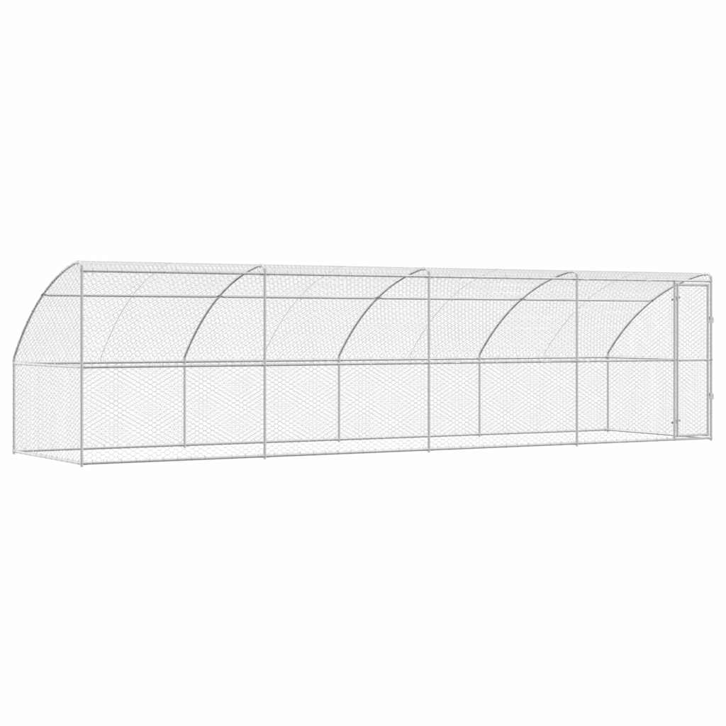 Hundekäfig 2 pcs Silber 4 x 2 x 2 m Verzinkter Stahl