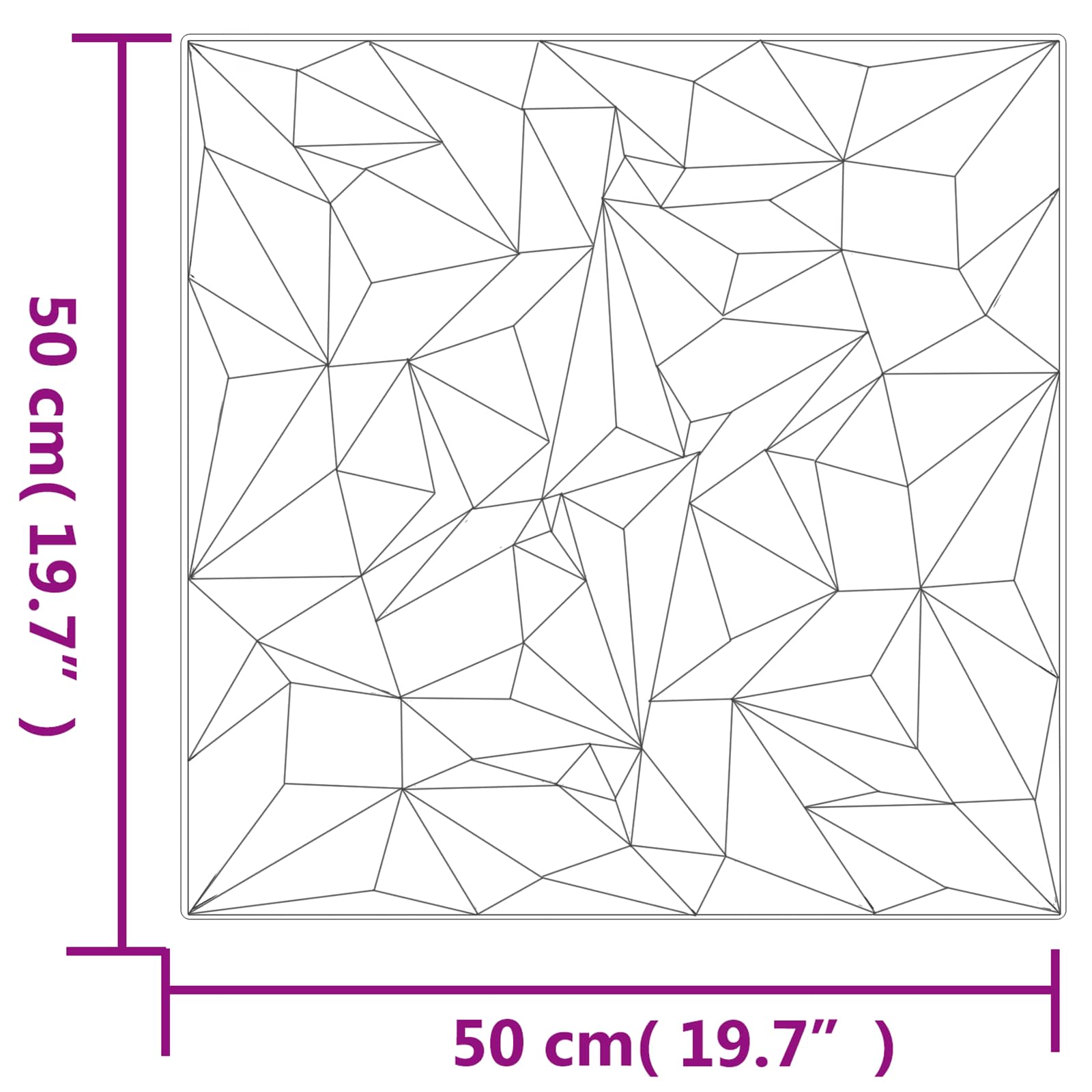 Wandpaneele 12 pcs Diamant Weiß 50 x 50 cm XPS Schaum