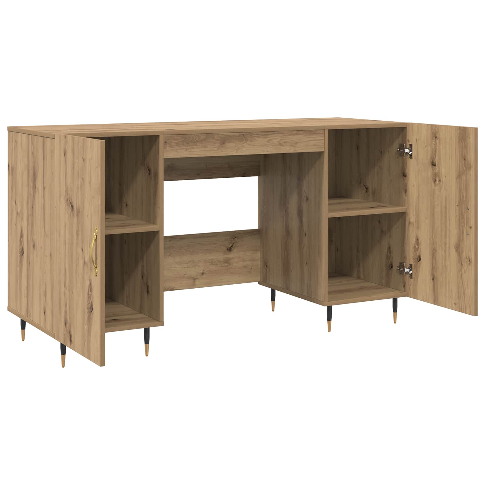 Schreibtisch Betongrau 140x50x75 cm Holzwerkstoff