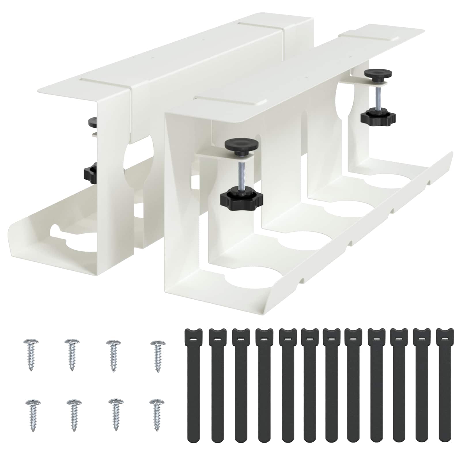 Unter dem Schreibtisch Kabelmanagement Tray 2 Stk. Anthrazit