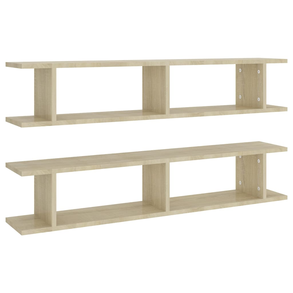 Wandregale 2 Stk. Weiß 75x18x20 cm Holzwerkstoff