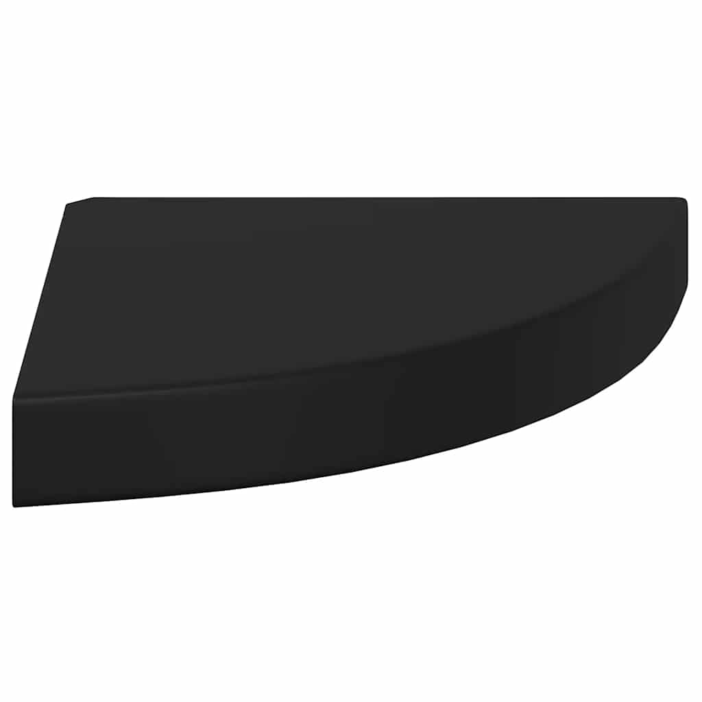 Schwebende Eckregale 2 Stk. Hochglanz-Weiß 25x25x3,8 cm MDF