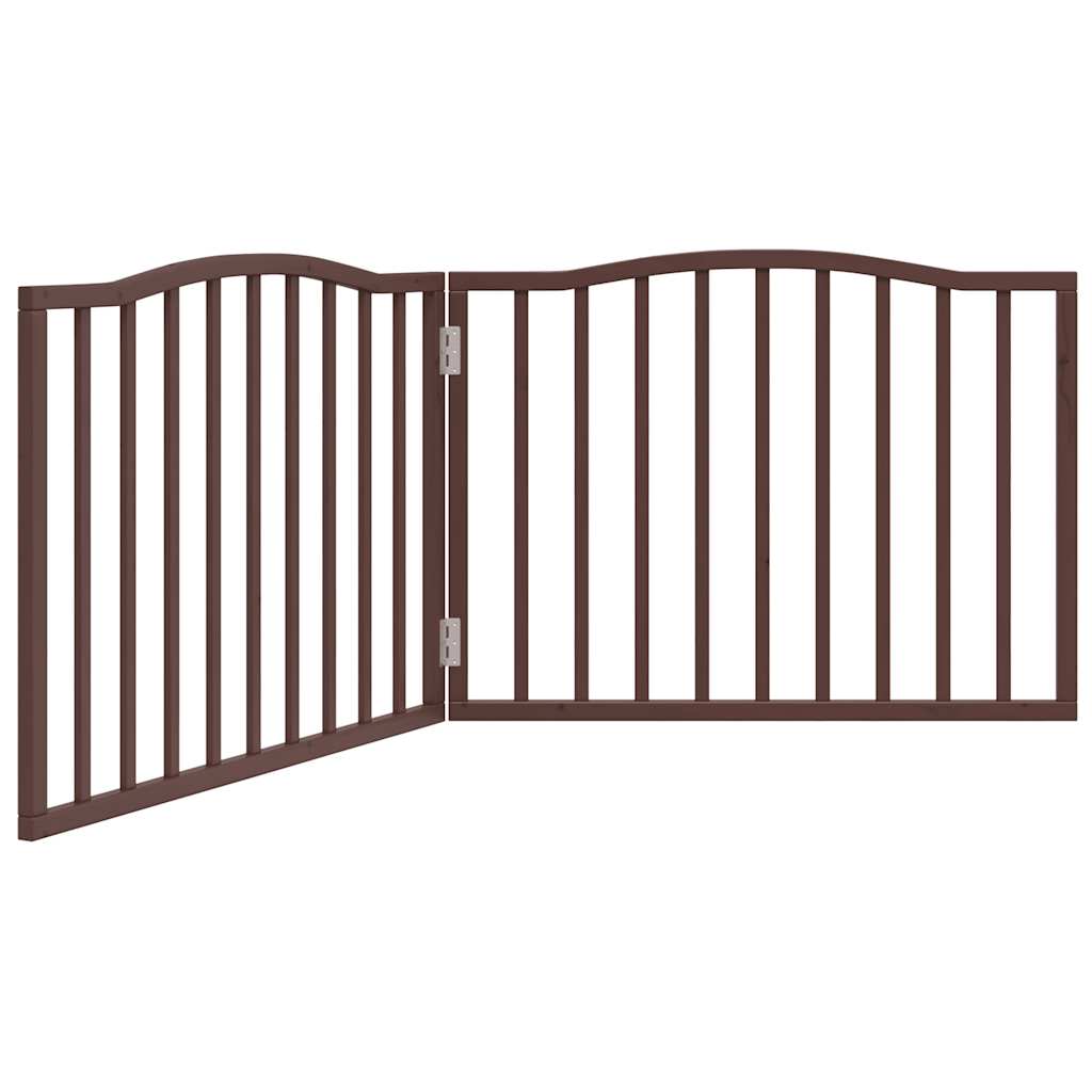 3-tlg. Hundetor Faltbar 150 cm Pappelholz