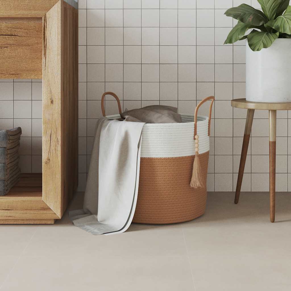 Aufbewahrungskorb Braun Ø40x35 cm Baumwolle