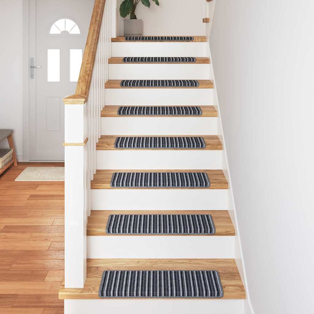 Selbstklebende Treppenschoner 15 pcs Anthrazit 65 x 21 x 4 cm
