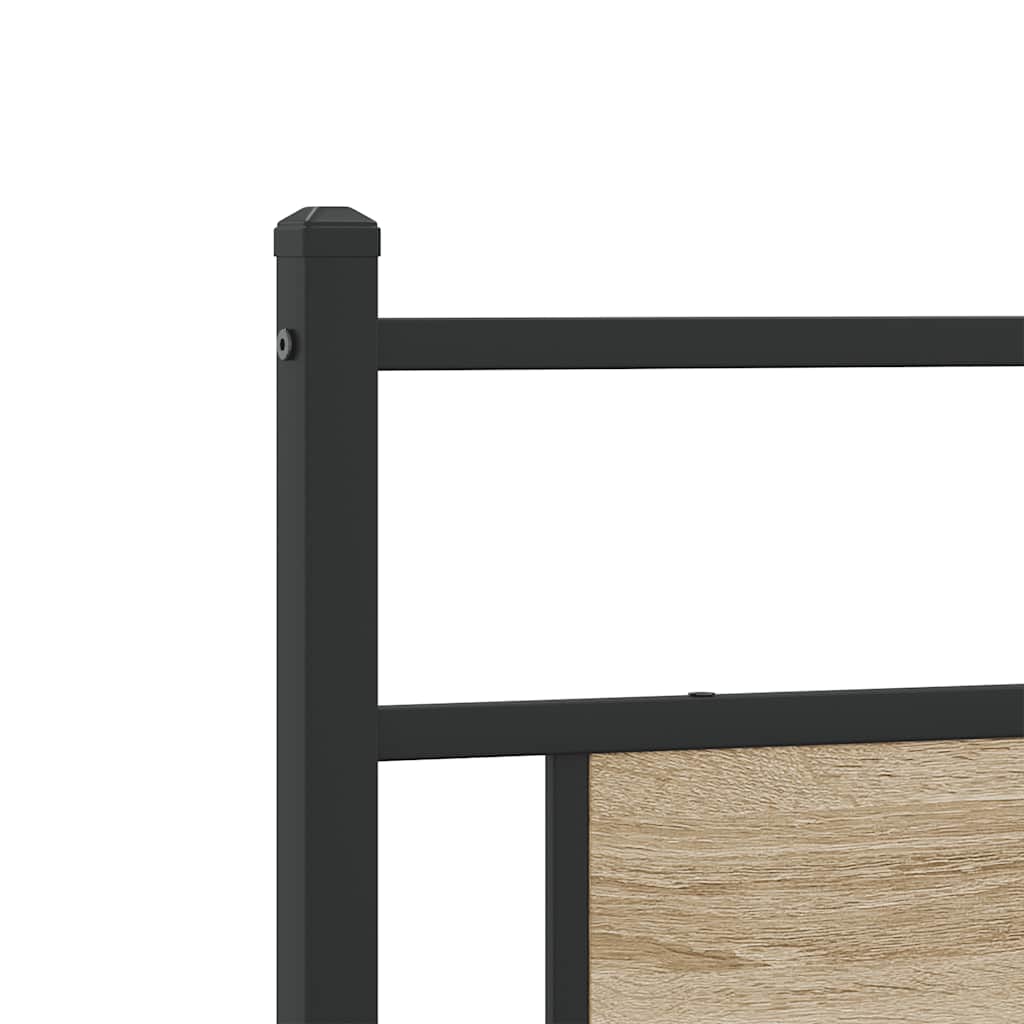 Ersatz-Kopfteil Räuchereiche 75 cm Holzwerkstoff und Stahl