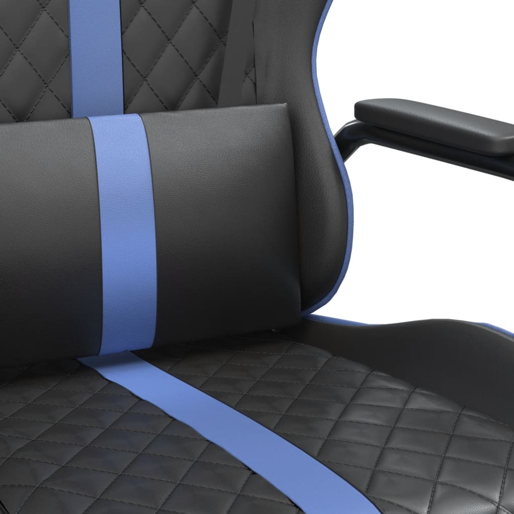 Gaming-Stuhl mit Massagefunktion Gold und Schwarz Kunstleder