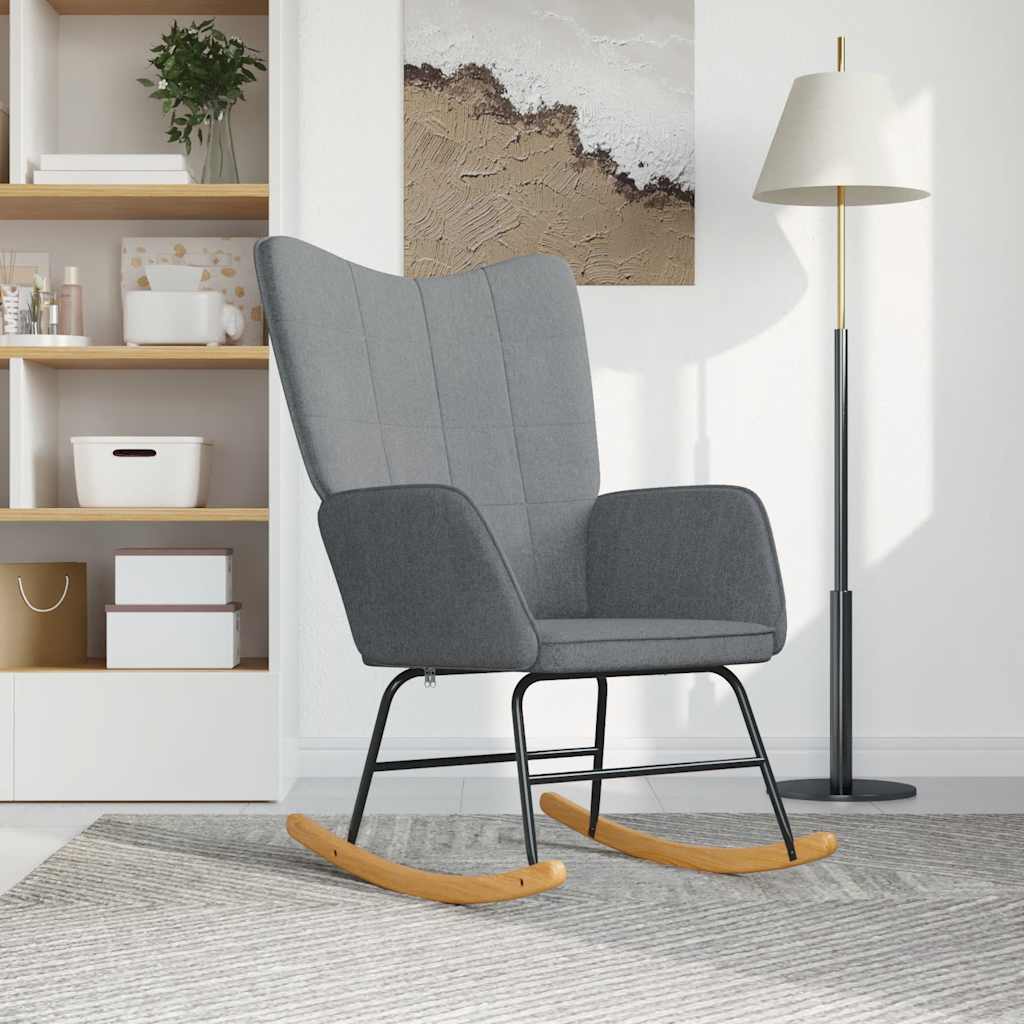 Schaukelstuhl Taupe Stoff