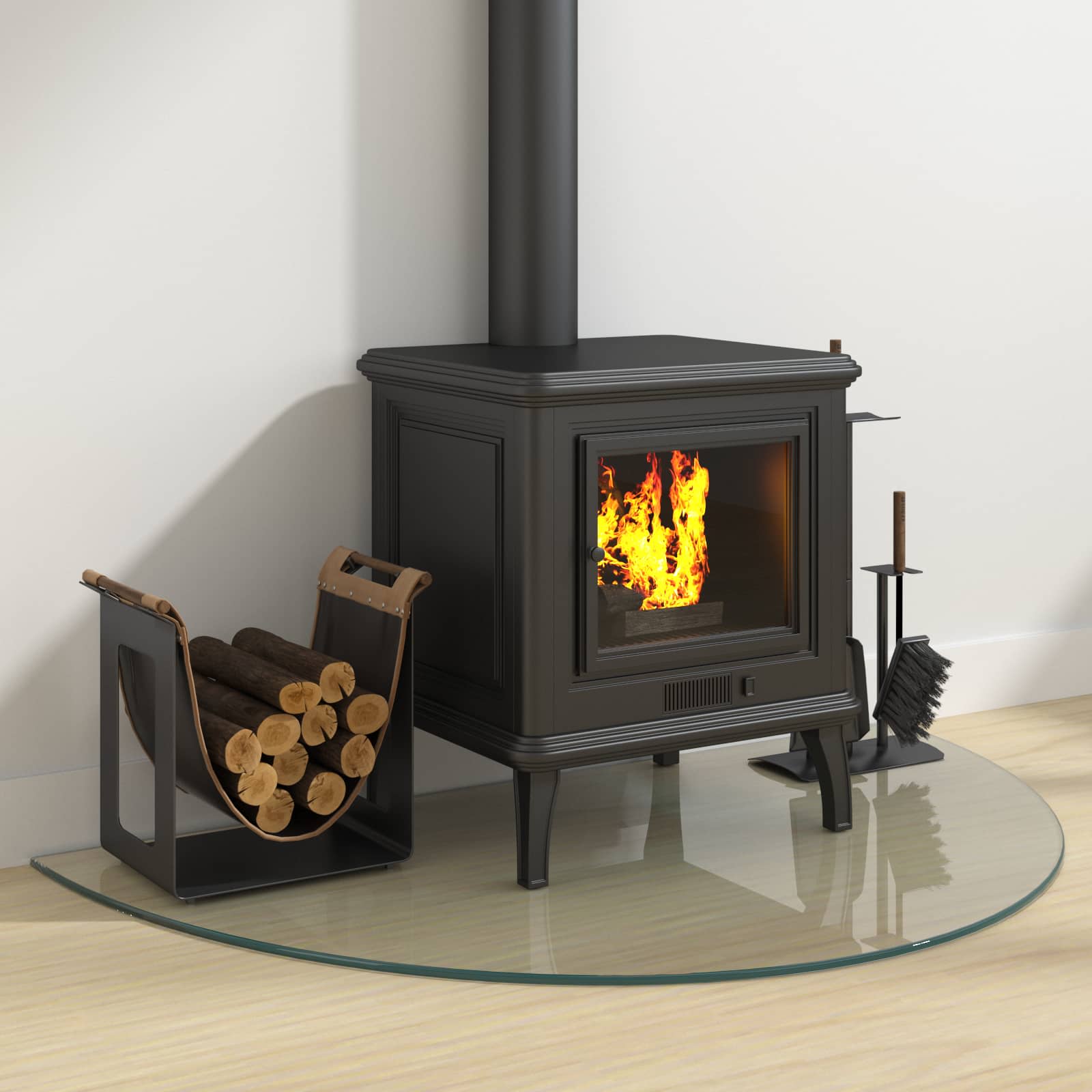 Feuerstelle Glasplatte Transparent 800 x 500 mm Glas