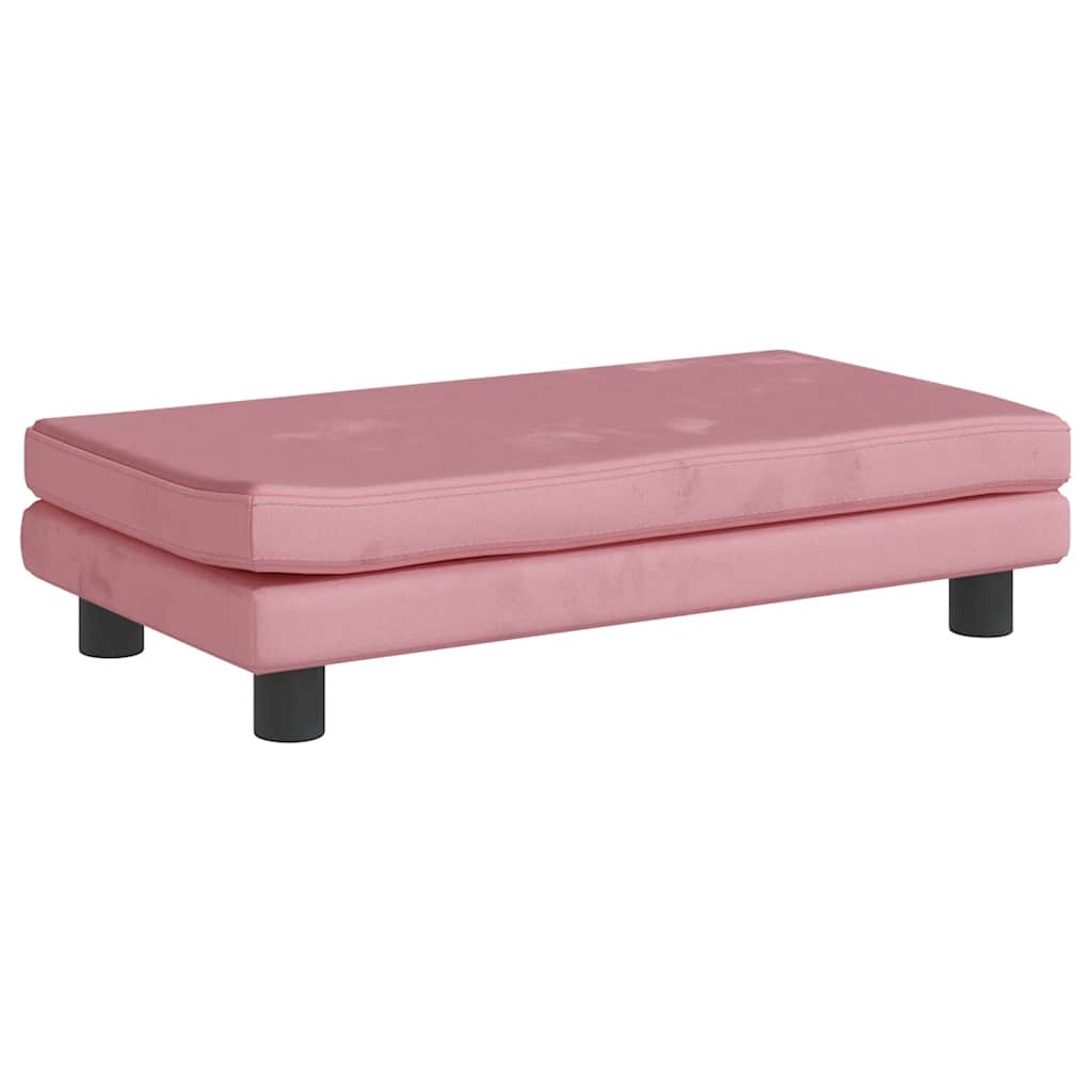 Hundebett mit Verlängerung Creme 100x50x30 cm Samt