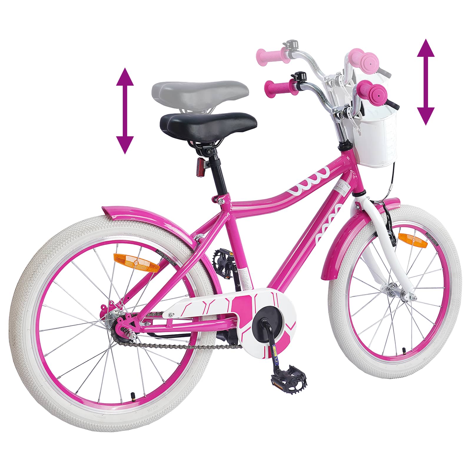 Kinderfahrrad 12 Zoll für 2-4 Jahre alt Rosa