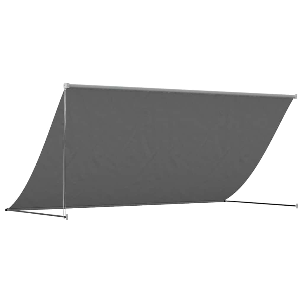 Markise Einziehbar Anthrazit 100x150 cm Stoff und Stahl
