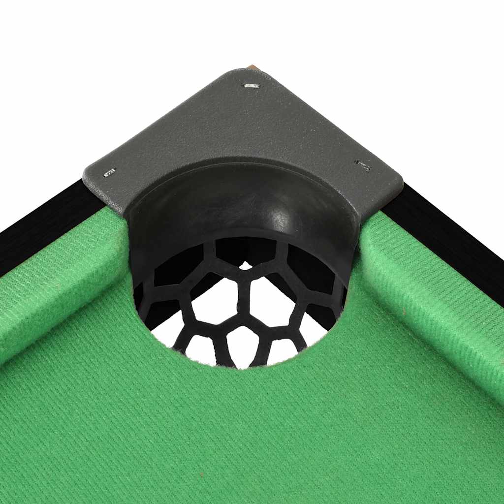 3-Fuß-Mini-Billardtisch 92×52×19 cm Braun und Grün