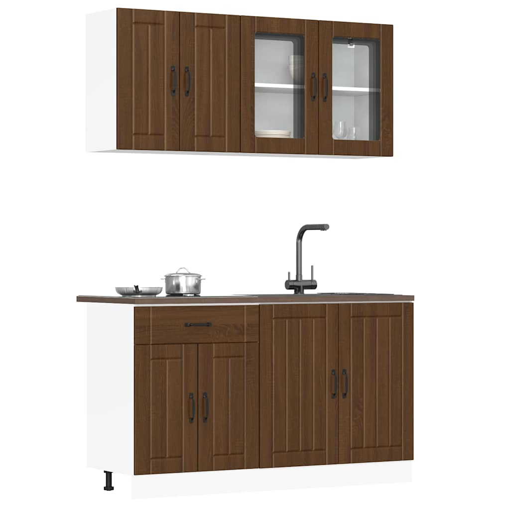 4-tlg. Küchenschrank-Set Lucca Weiß Holzwerkstoff
