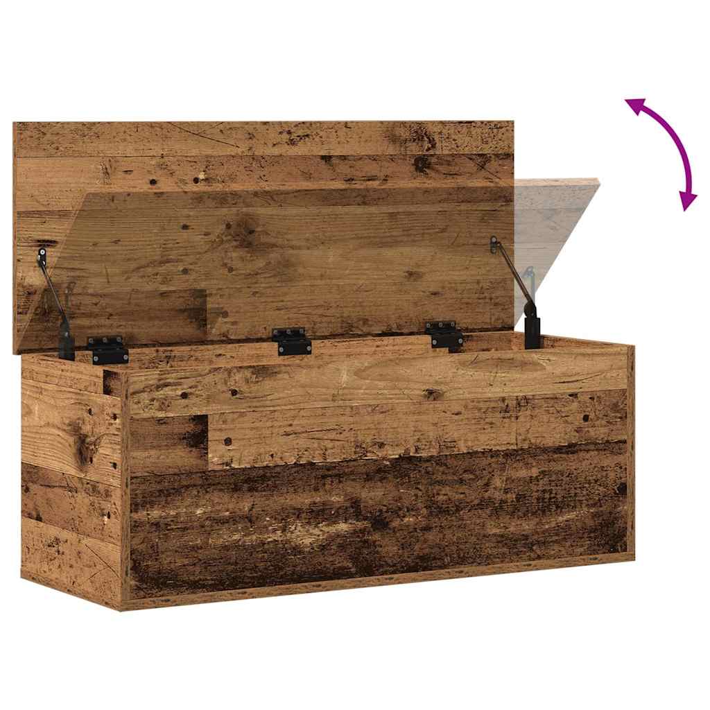 Aufbewahrungstruhe Weiß 84x42x46 cm Holzwerkstoff