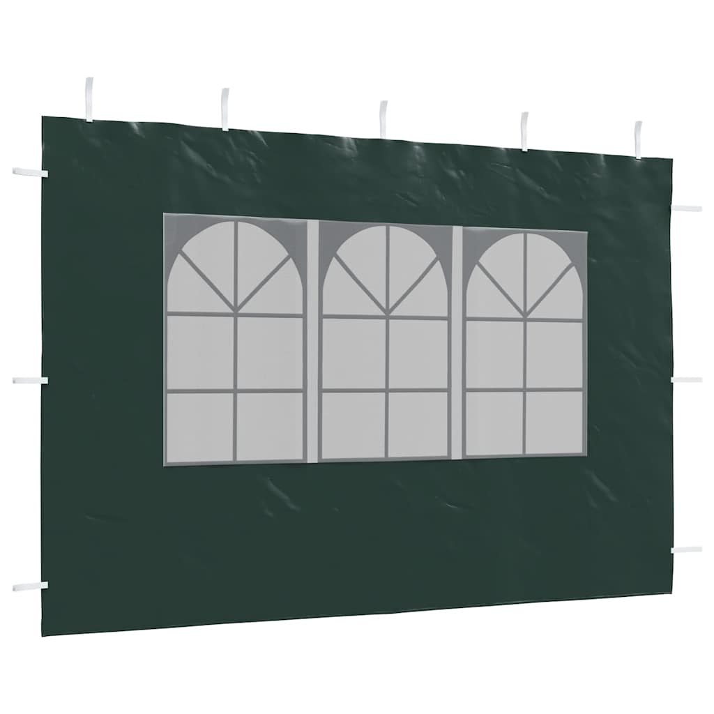 Party Zelt Seitenteil 2 pcs 300 x 195 cm Rot PE und Stahl