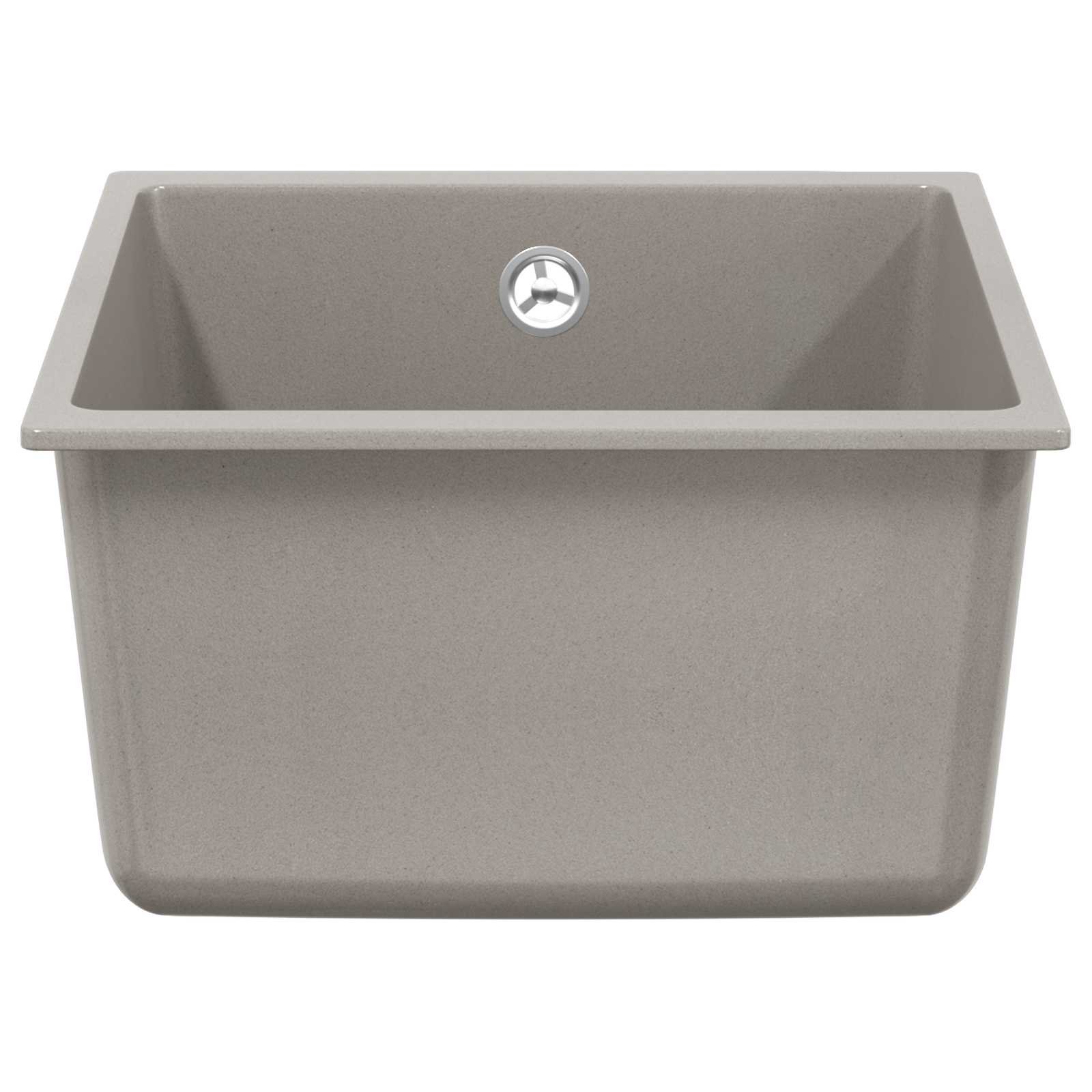 Waschbecken Schwarz 370 x 460 mm 80% Quarz und 20% Harz