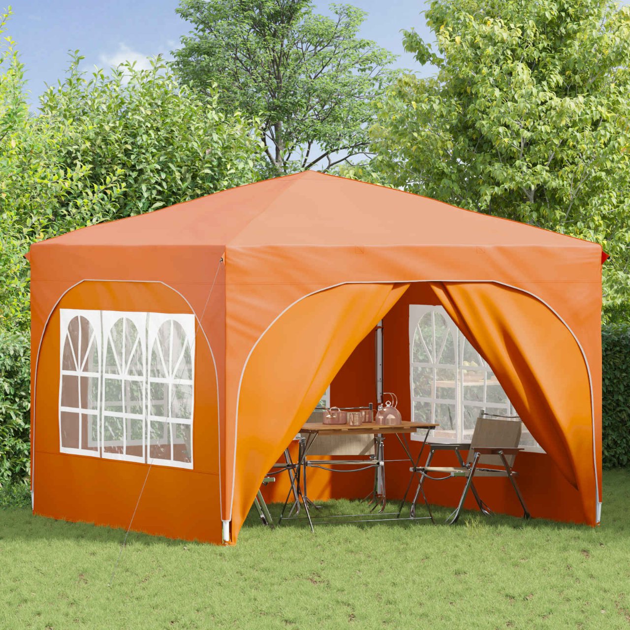 Pop-up Partyzelt 290 x 290 x 245 cm Creme