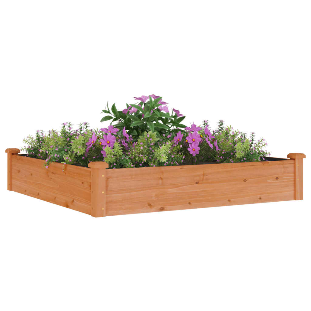 Hochbeet mit Einsatz Grau 120x45x25 cm Massivholz Tanne