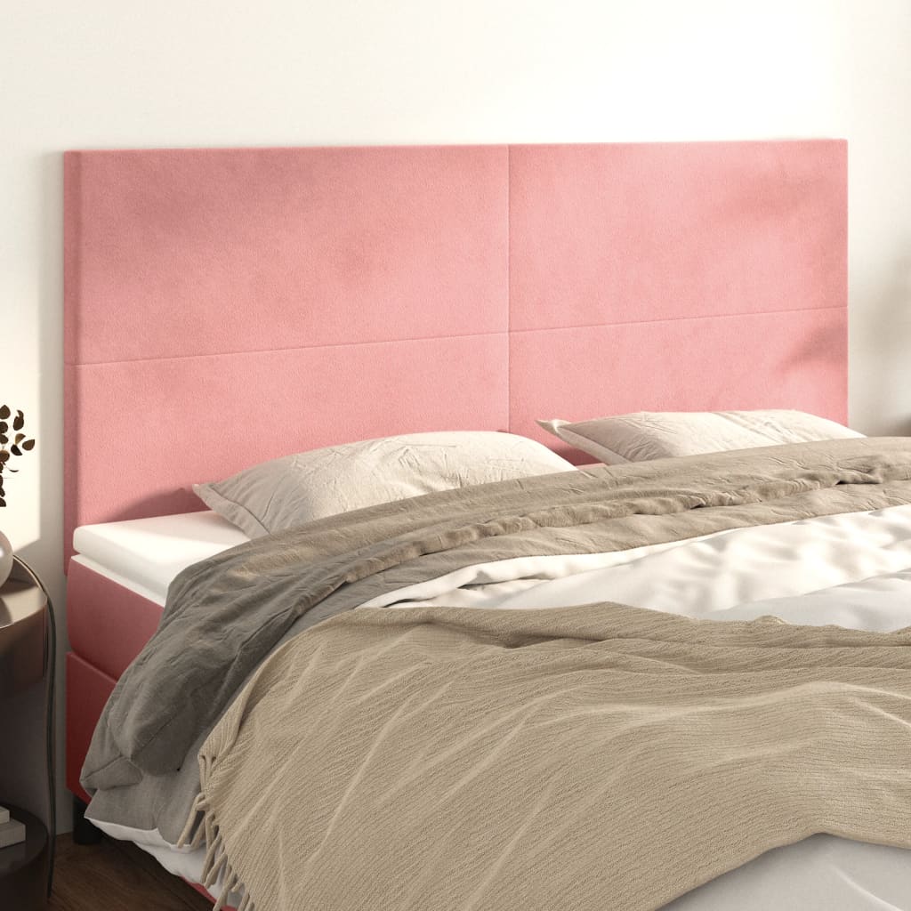 Kopfteil Hellgrau 80x5x118/128 cm Samt