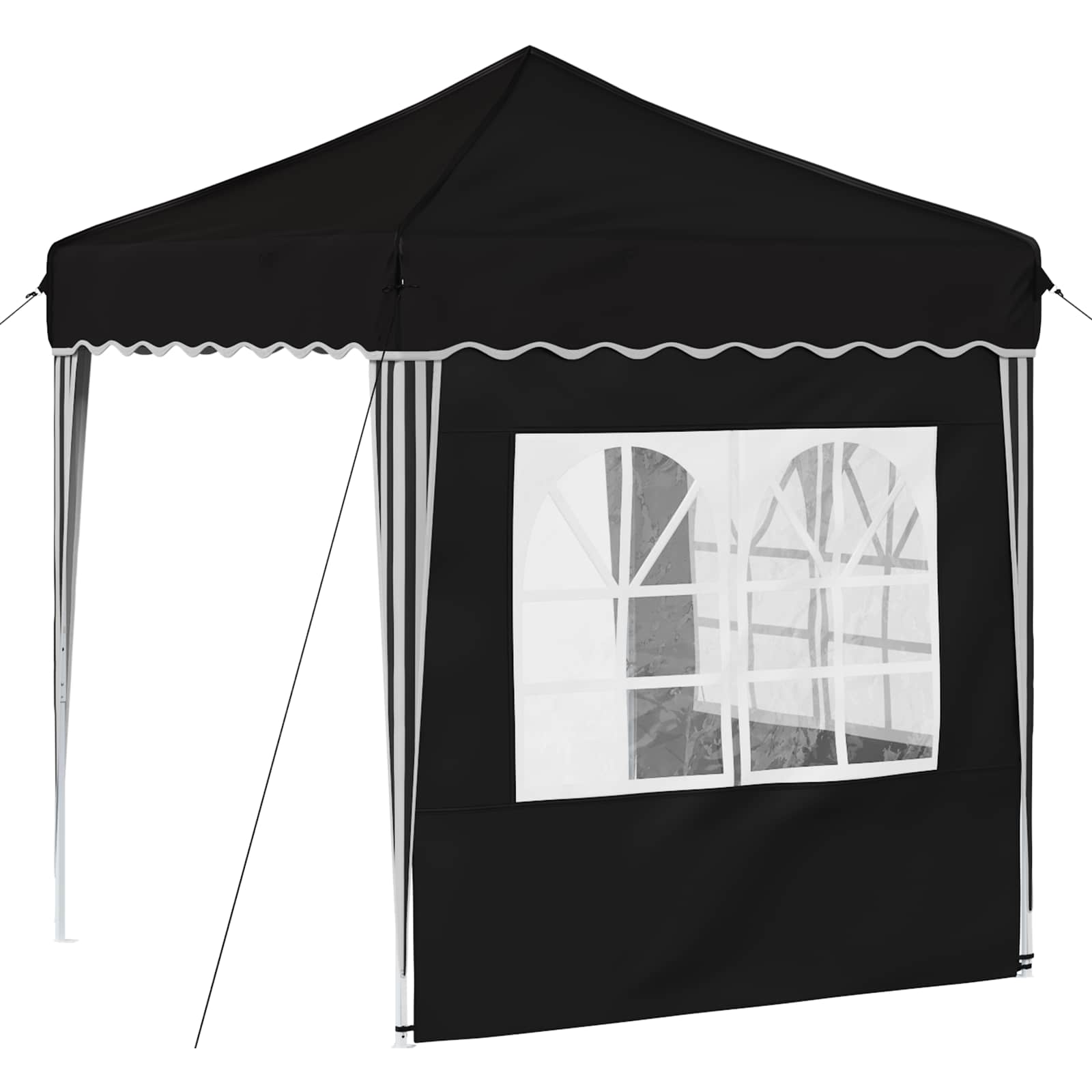 Pop-up Partyzelt 195 x 195 x 245 cm Creme Oxford-Stoff