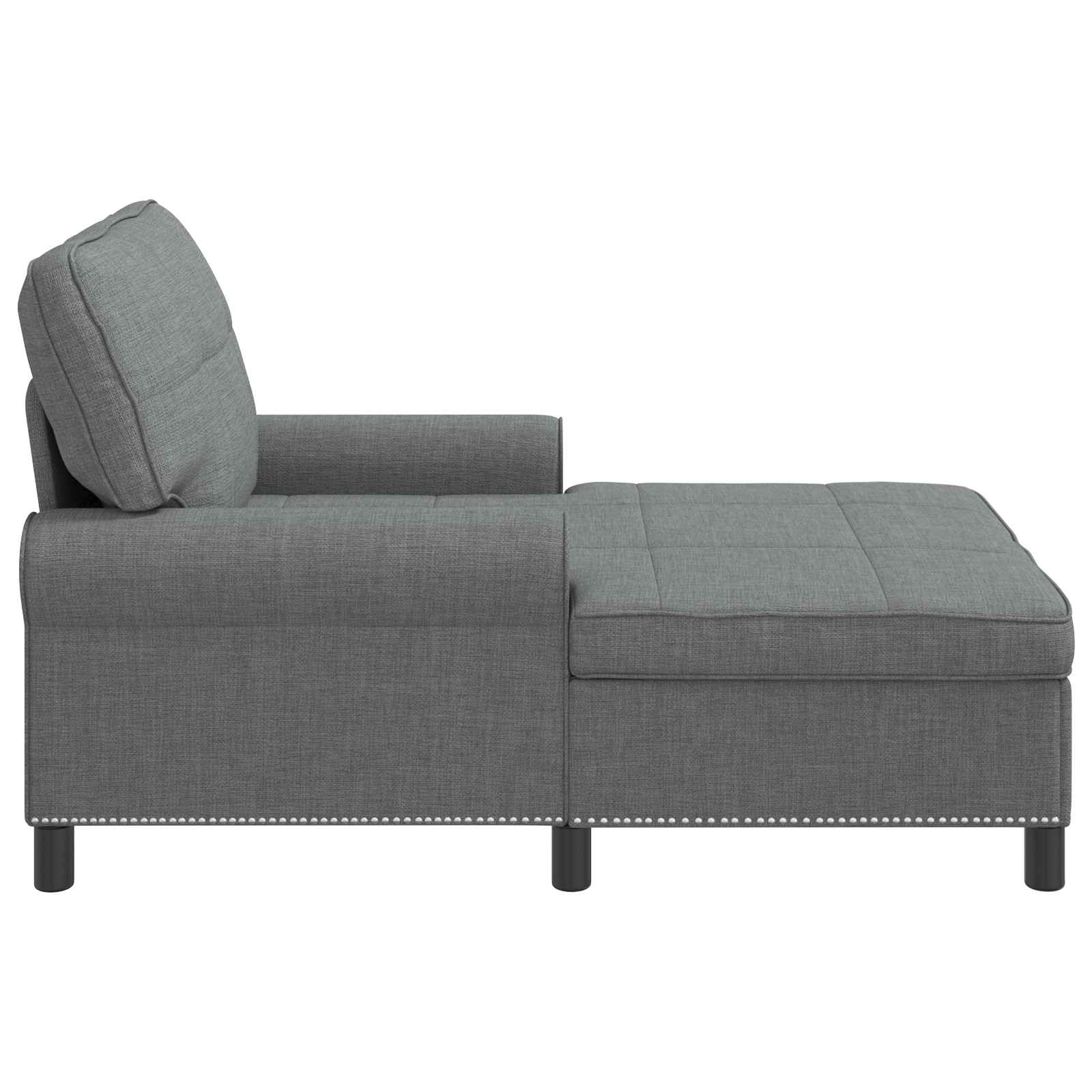 Lounge-Liege mit Kissen Hellgrau 91 x 157 x 91 cm Stoff