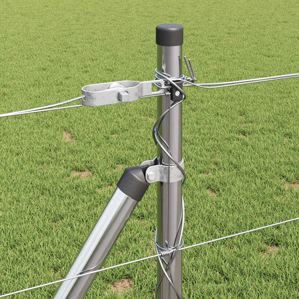 Ground Fix Geschweißter Drahtzaun 25 x 0,8 m Silber Netz