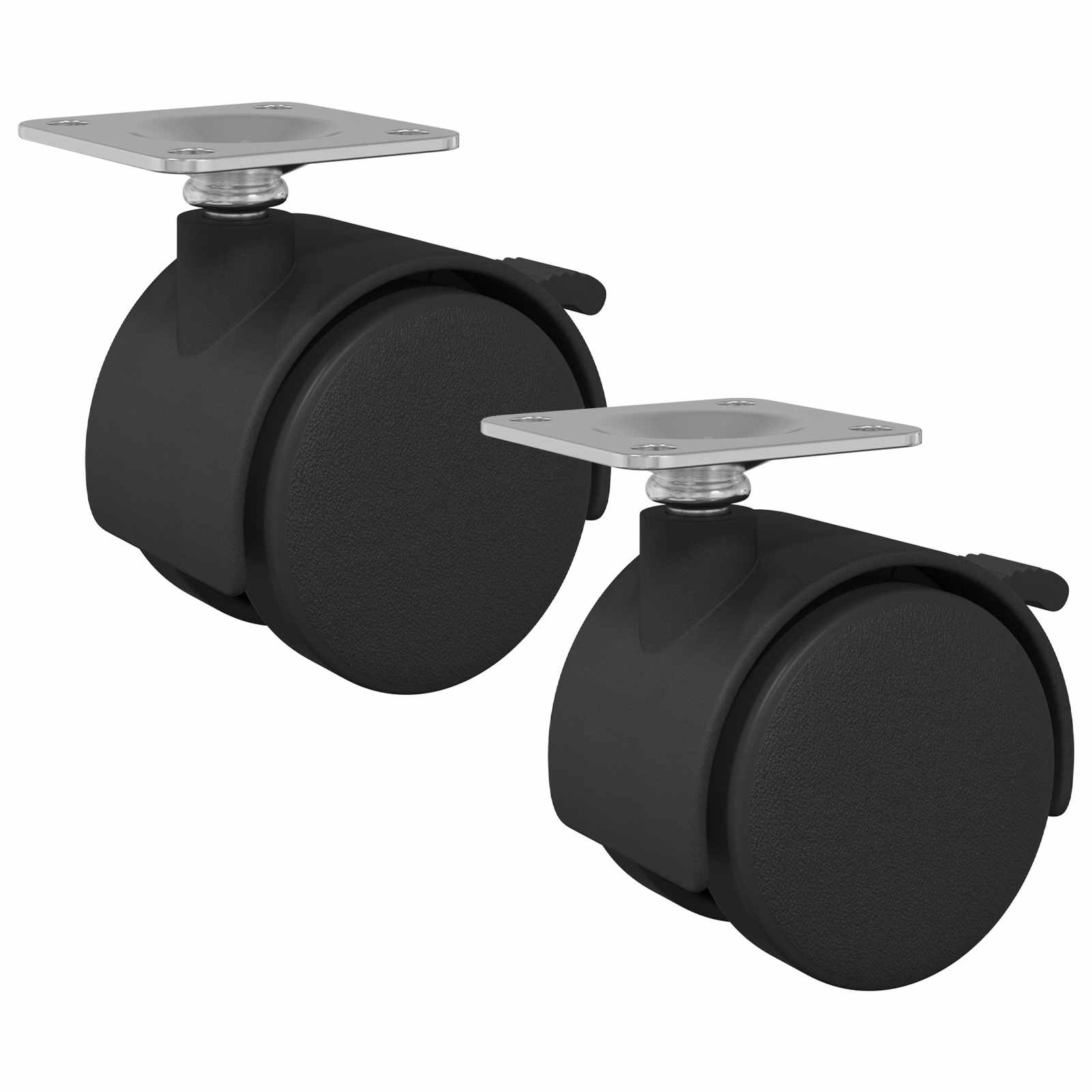 Rolle 2 pcs Schwarz 39,5 x 39,5 x 37,8 mm