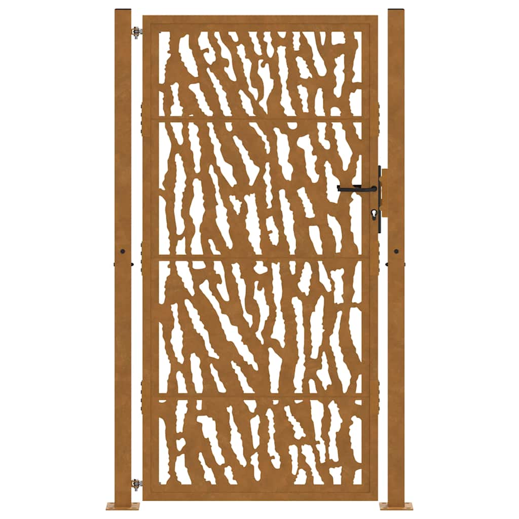 Gartentor Schwarz 100x100 cm Stahl Lichtdesign