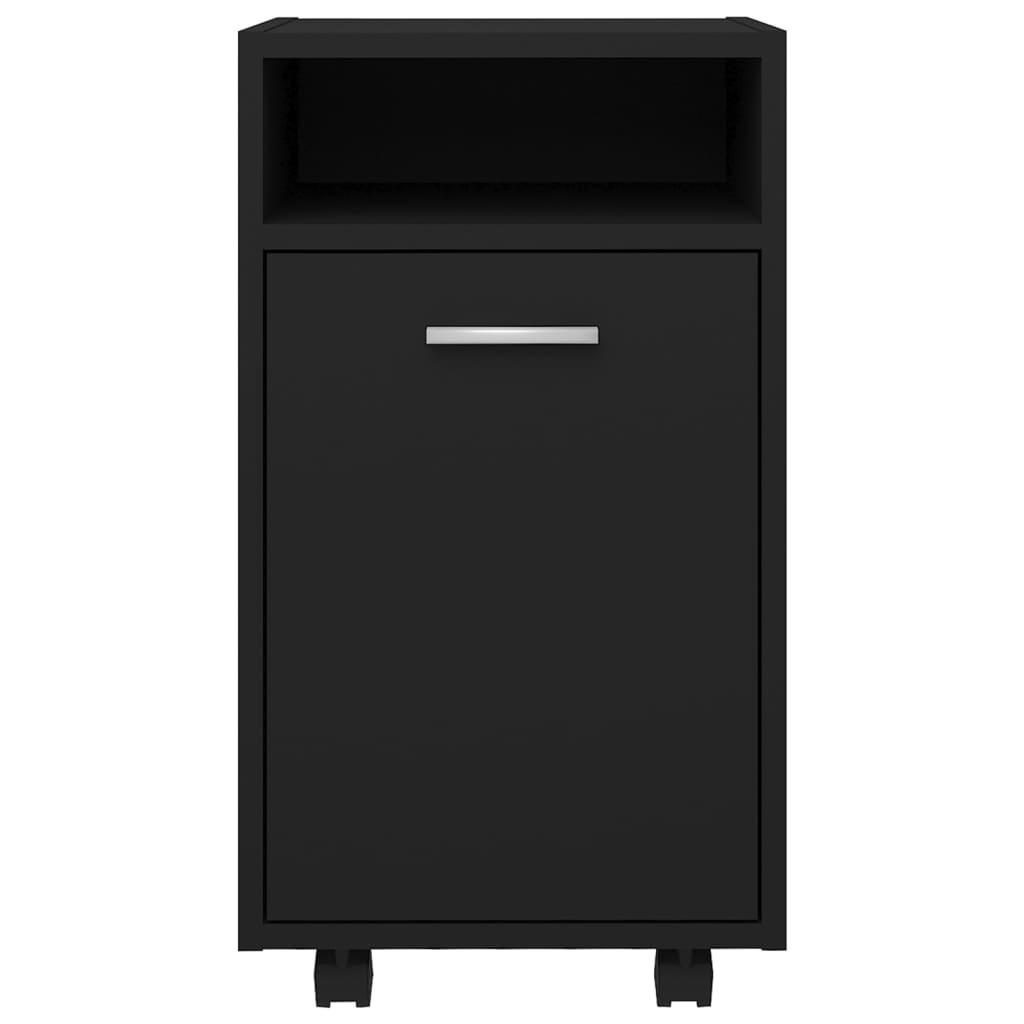 Beistellschrank mit Rollen Weiß 33x38x60 cm Holzwerkstoff