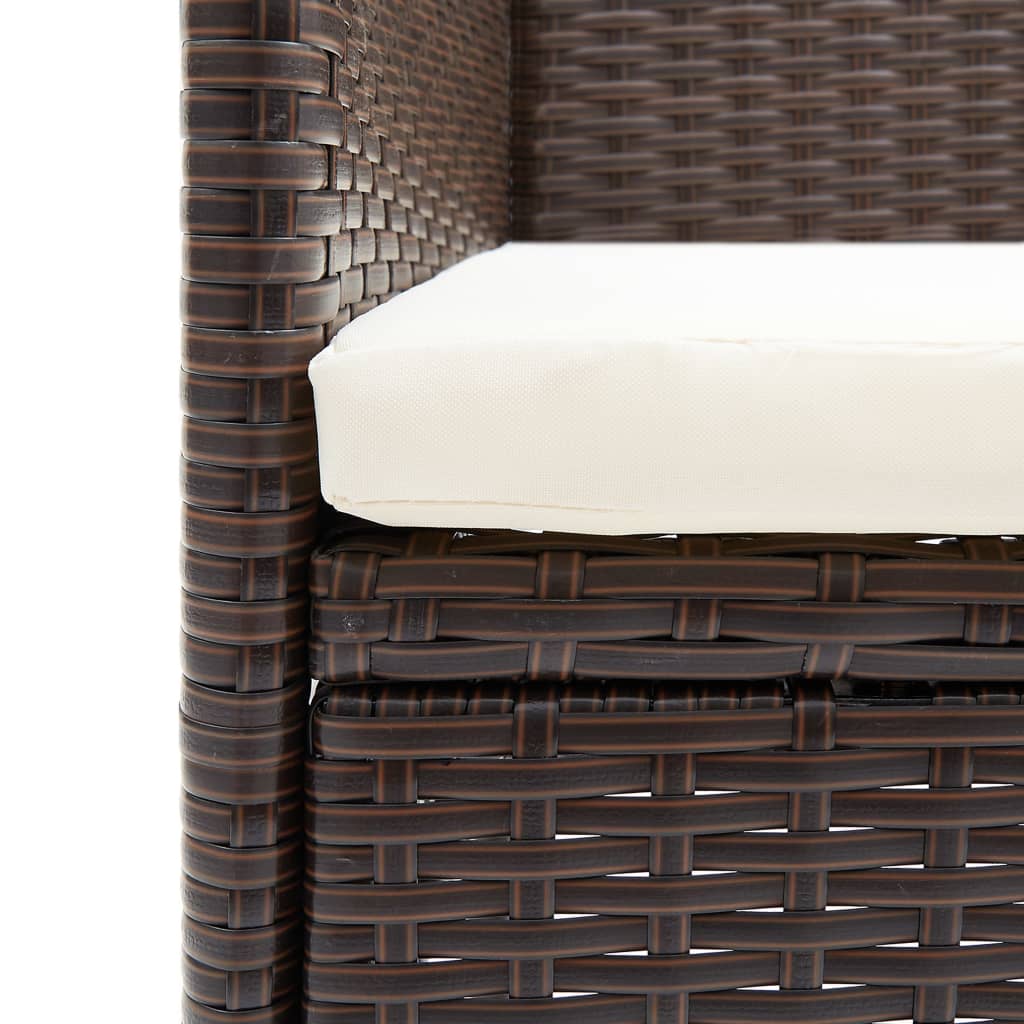 Garten-Essstühle 4 Stk. Poly Rattan Schwarz