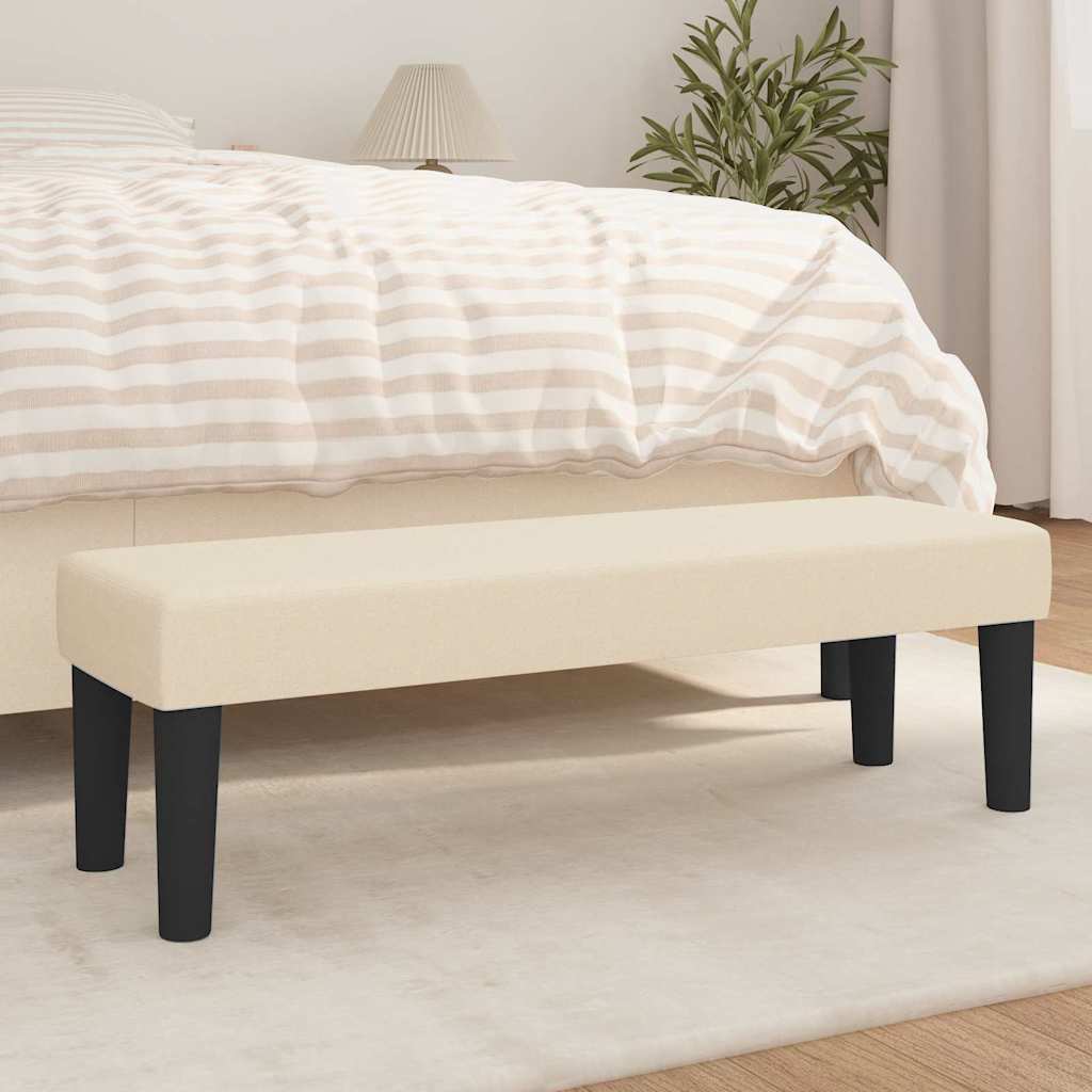 Sitzbank Hellgrau 70x30x30 cm Stoff