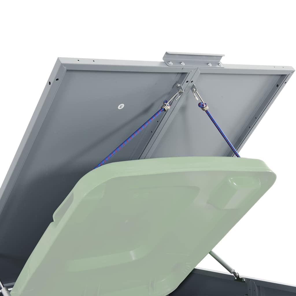 Mülltonnenbox für 2 Tonnen Schwarz 138x79x117 cm Stahl