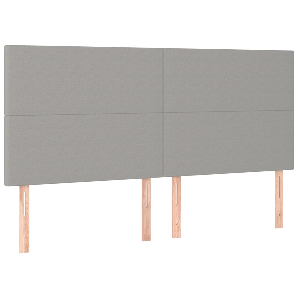 Kopfteil Hellgrau 80x5x118/128 cm Stoff