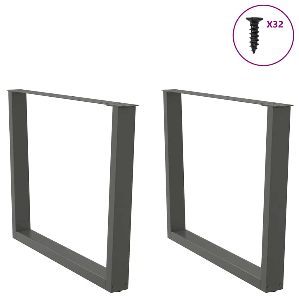 Couchtischbeine V-Form 2 Stück Schwarz 30x(30-31,3) cm Stahl