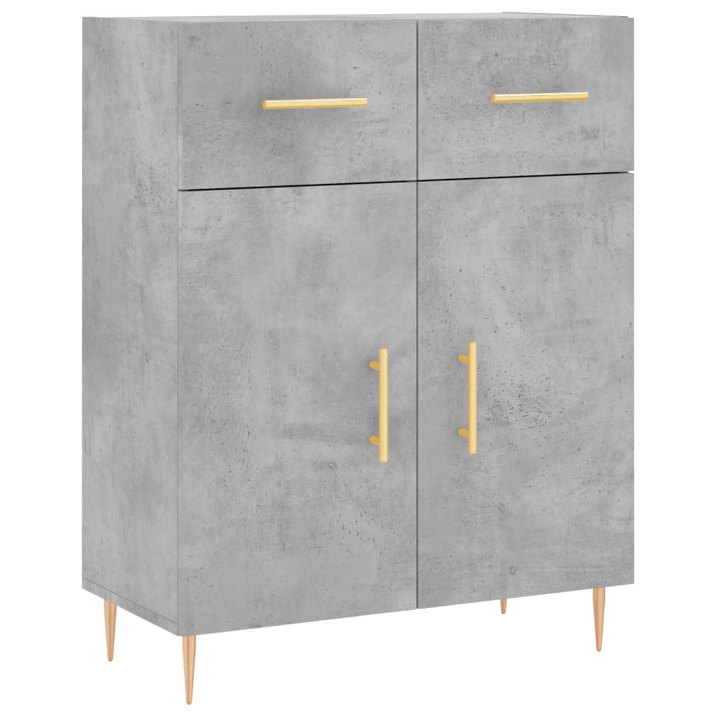 Highboard Hochglanz-Weiß 69,5x34x180 cm Holzwerkstoff