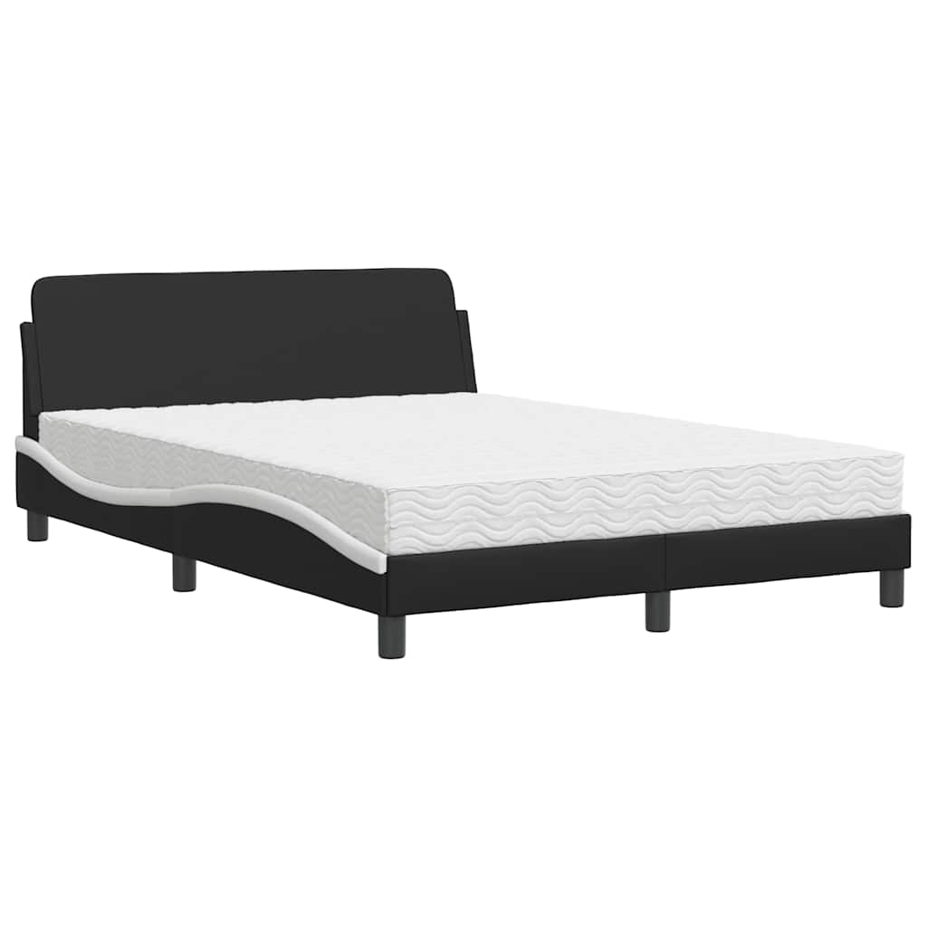 Bett mit Matratze "Dover" Schwarz 80x200 cm Kunstleder