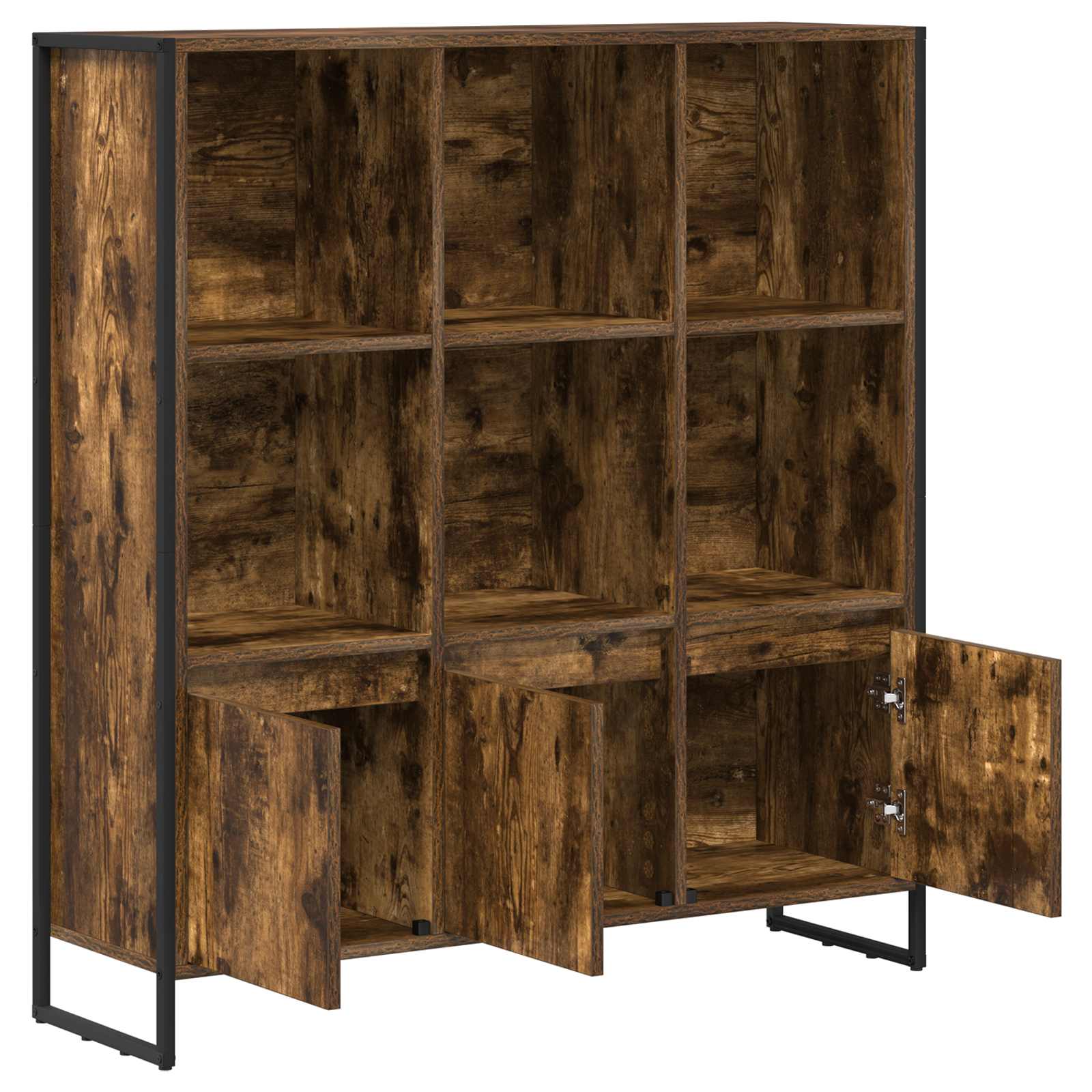 Bücherregal 2 pcs Schwarz Eichen-Optik 99,5 x 30 x 108 cm