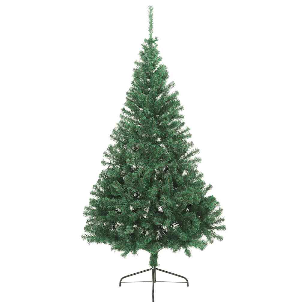 Künstlicher Halb-Weihnachtsbaum mit Ständer Grün 150 cm PVC