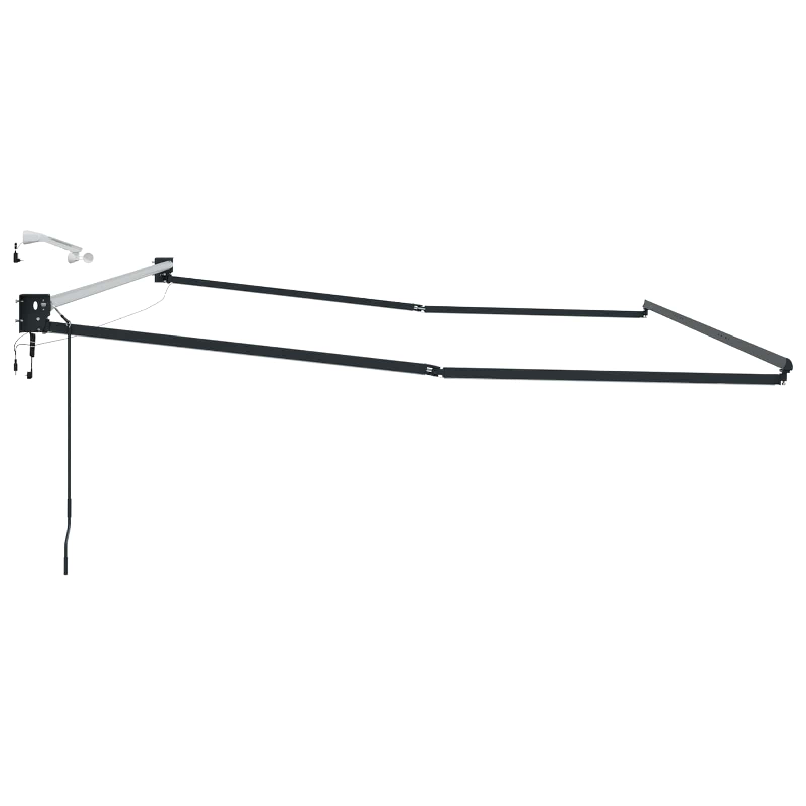Elektrisches Markisenrahmen Weiß 2,5 x 2 m Aluminium