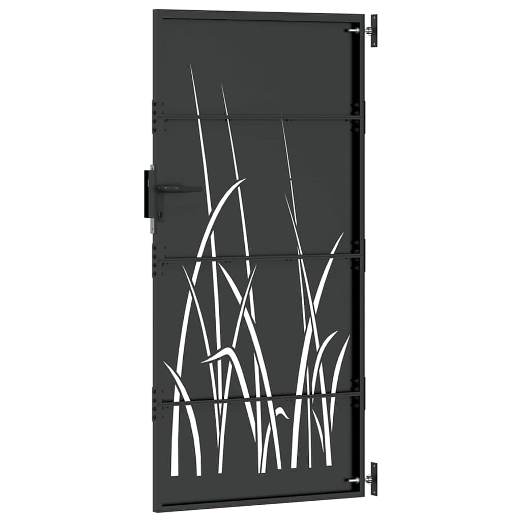 Gartentor 85x75 cm Cortenstahl Gras-Design